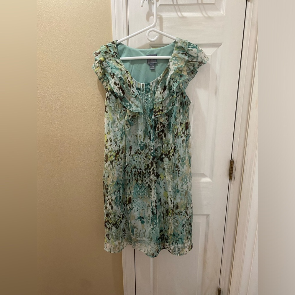 Dress brown and green